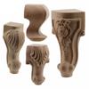 Crafts European Style Cabinet Seat Feets Furniture Foot Legs Home Decor Vintage Wood Carved