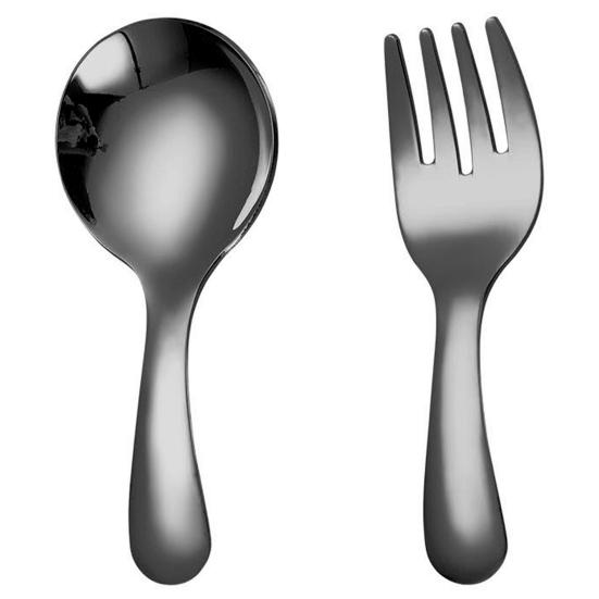 2 шт./компл. из нержавеющей стали, детская ложка, набор вилок с короткой ручкой, зеркальная полировка, мини-мороженое, десерт, чай, суп, ложка, набор вилок, кухонные столовые приборы, посуда