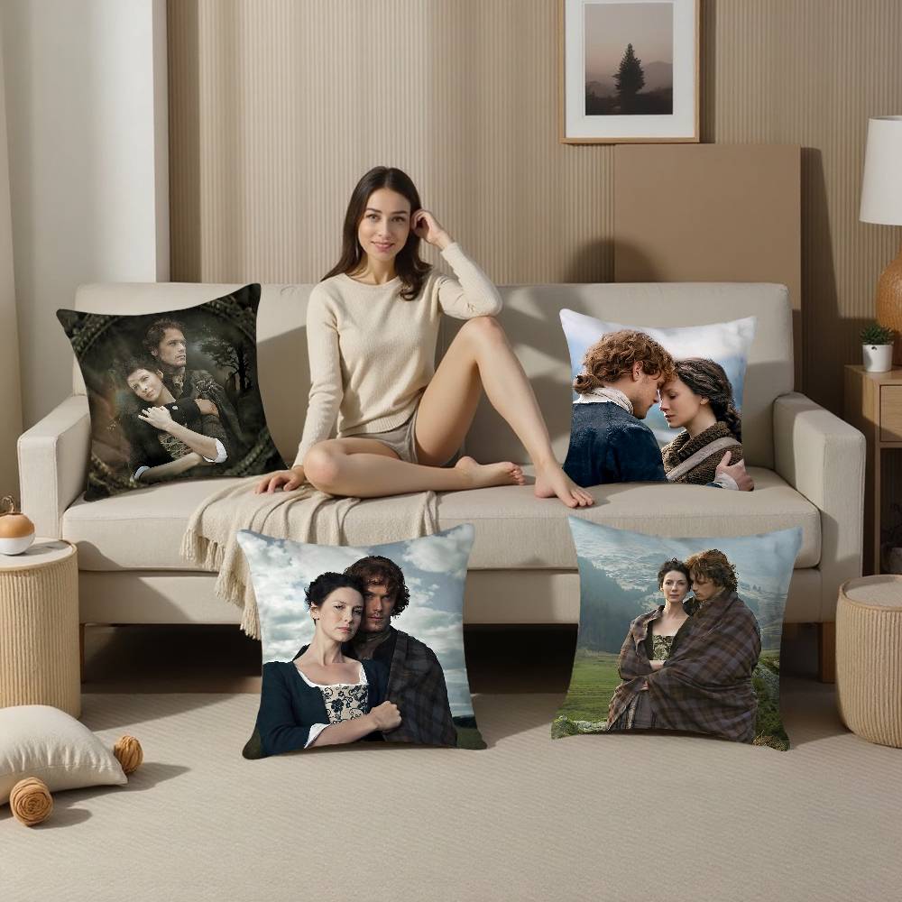Наволочка Плюшевая Ткань Мягкая Двусторонняя Печать Сериал O-Outlander Чехол для Подушки на Диван Декоративные Наволочки