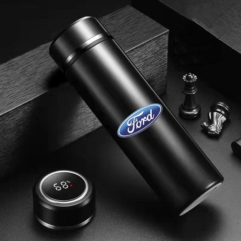 Stainless Steel thermos cup smart display vacuum Water Cup for Fords 2 3 4 5 MK 2 6 7 Ranger Fiesta Kuga Mondeo Fusion Taurus