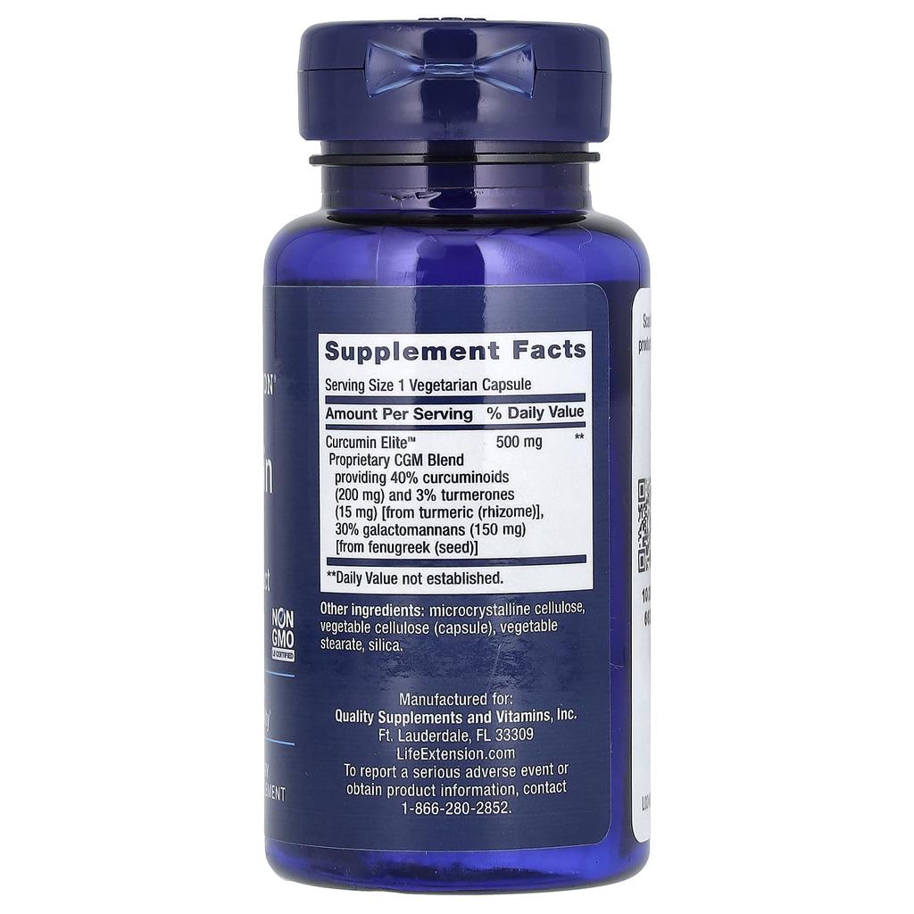 Life Extension Curcumin Elite, Turmeric Extract, 30 Veggie Capsules
