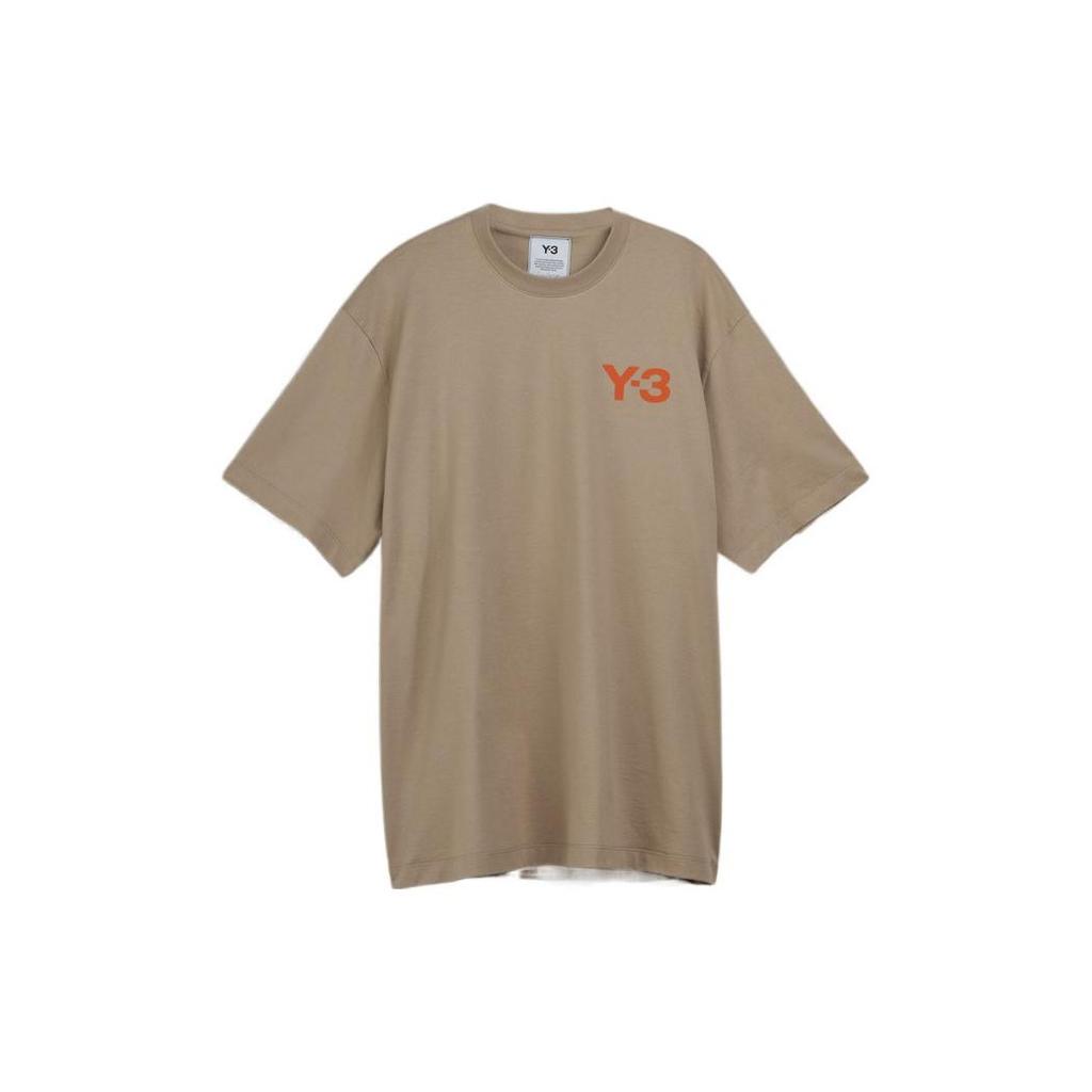 Y-3 Classic Chest Logo Tee Trace Khaki Men Tops Brown HT4664