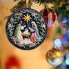 Nativity Christmas Ornaments Religious Xmas Tree Nativity Scene Decorations The Birth of Jesus Christian Ornaments for Home Farmhouse Holiday Decor