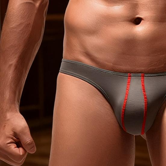 Men's G-Strings Sexy Pouch Bulge Underwear Seamless Hot T-Back Thong Butt-Flaunting Low Rise Stretchy Briefs