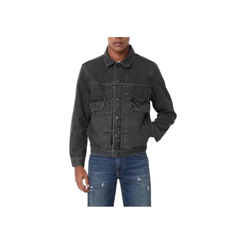 Levi's Джинсовая куртка-тракер Тип II Черная Мужская A7632-0002