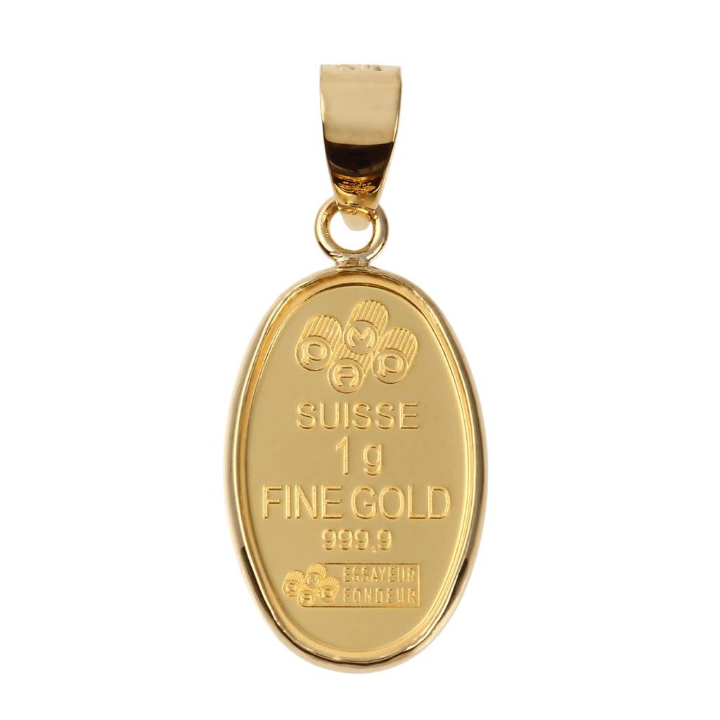 Монета-подвеска Мария 1 грамм чистого золота монета K18 рамка с гравировкой [Сказочный стеклобой] K24/18