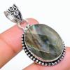 Labradorite Gemstone Handmade 925 Sterling Silver Jewelry Pendant 1.89" U2n54