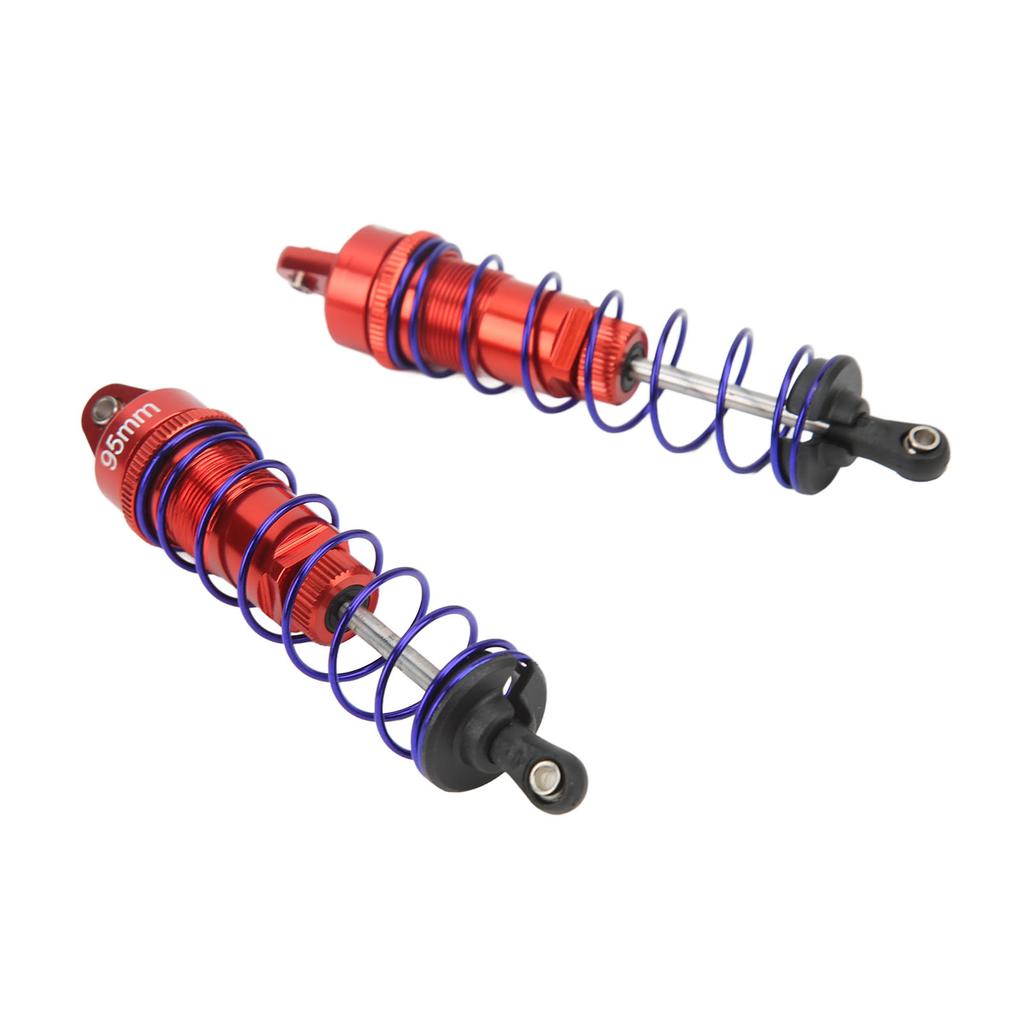 2pcs RC Shock Absorber Aluminum Alloy Adjustable High Strength Oil Damper for 110 RC Car 95mm Red