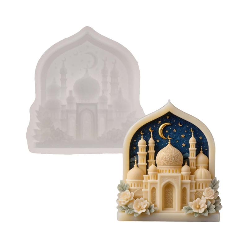 Гибкая силиконовая форма для свечей Палаццо Инструмент для изготовления мыла Поделки своими руками Праздничные украшения Простое извлечение