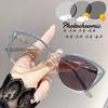 Cat Eye Myopia Glasses Pochromic Anti-UV Sunglasses Blue Light Blocking Color Changing Minus Glasses with Diopters 0 To -4.0