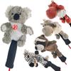 Practical Plush Animal Headcover Golf Club Head Covers 1/3/5 Fairway Woods Golf Rod Sleeve Sets