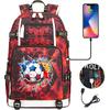 USB Headphone Backpack for Teens Students Boys Girls Leisure Travel Dual Shoulder Bags Soccer Hot Selling Waterproof Large Capacity