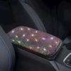 Чехол на подлокотник автомобиля со стразами, универсальная прямоугольная эластичная лента, защитная накладка для центральной консоли, подушка, коврик, аксессуары для салона автомобиля