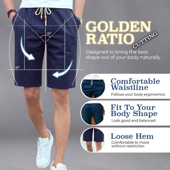 Мужские повседневные шорты-карго с эластичной завязкой на талии и карманами, повседневные шорты, однотонные прямые шорты до колена, уличная одежда