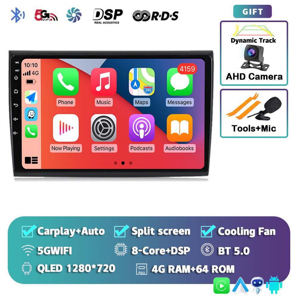 Android 14 Carplay Auto WIFI+4G Car Radio For Fiat Bravo 2007-2012 Multimedia Video Player GPS Navigation Audio 2 Din Stereo DVD