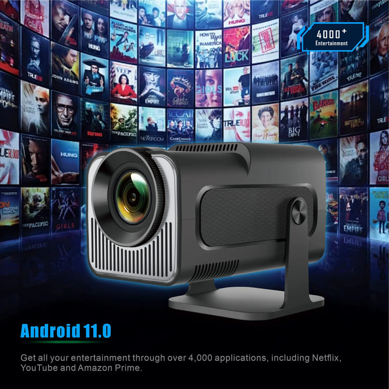 HY320 Mini Projector 720P Freestyle WIFI BT5.0 Cinema Outdoor Portable 4K Via HD 180° Rotable For SAMSUNG XiaoMi Android iPhone
