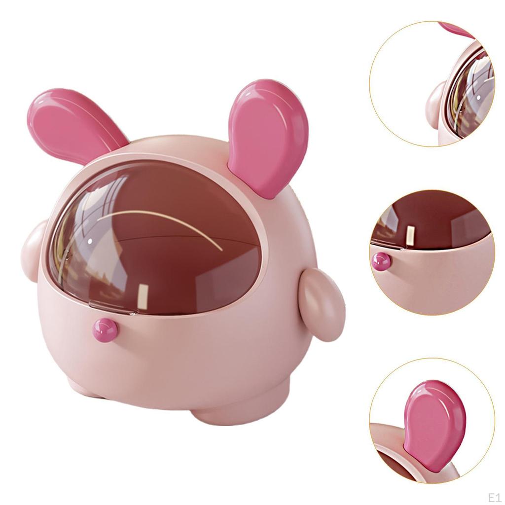 Милый мусорный бак для мусора на столешнице, мультяшный переносной контейнер для всякой всячины, бочка для мусора, настольное хранилище