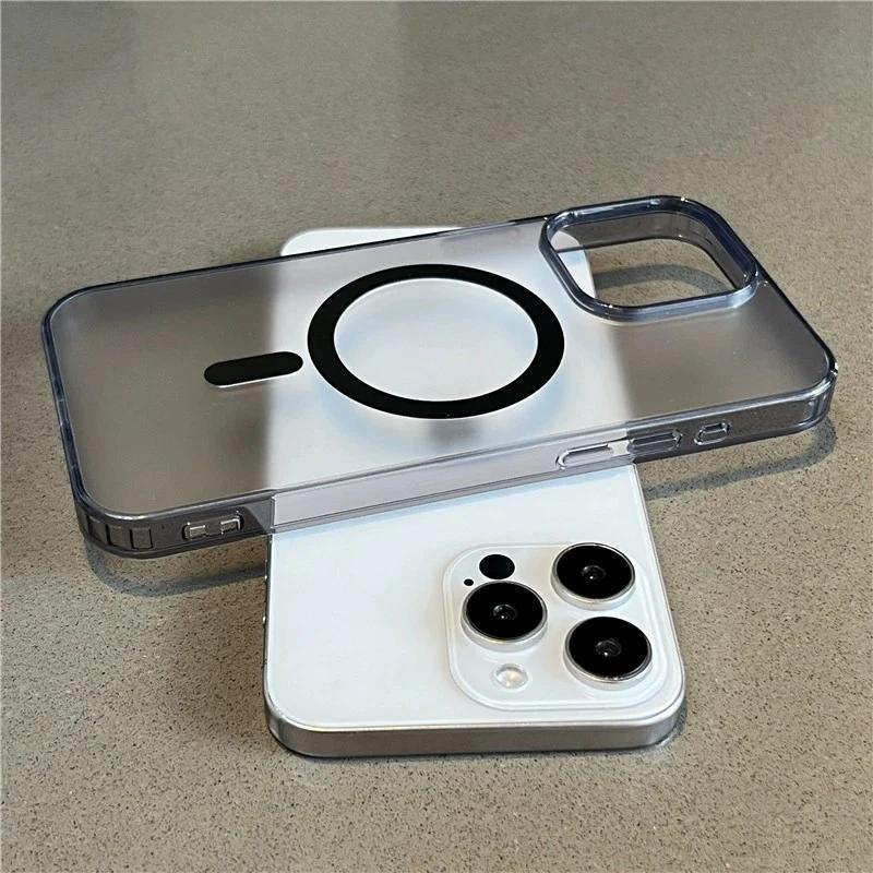 Luxury Matte Magsafe Wireless Charging Phone Case For For Iphone 11 12 13 14 15 16 Pro Max Plus Bumper Magnetic Transparent Cover