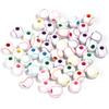 Wholesale  Acrylic Football Beads Basketball Soccer Ball Charms Round Loose Beads With Hole Bracelets Jewelry Making Supplies