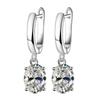 Серьги NeeTim 2ct Moissanite, 100% стерлинговое серебро S925, оригинальные серьги-подвески, свадебные украшения для невесты с сертификатом для женщин