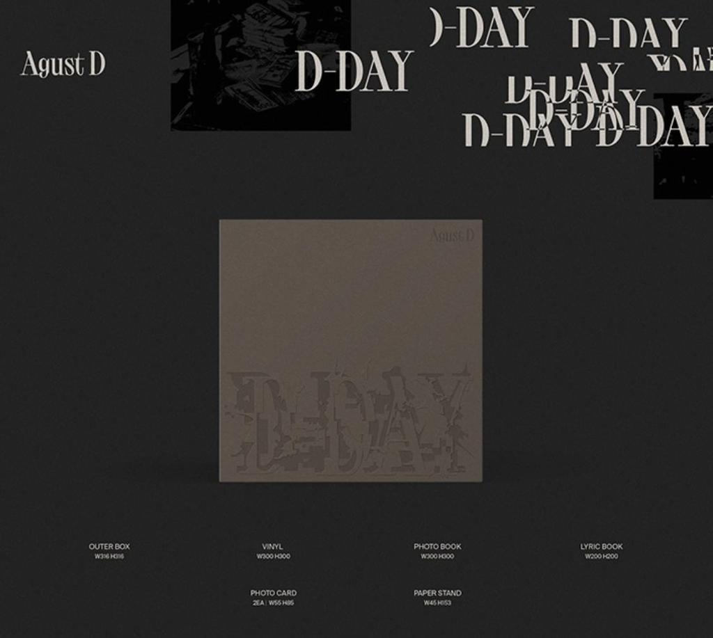 BTS Agust-D (BTS) 'D-DAY' LP Vinyl Music Album