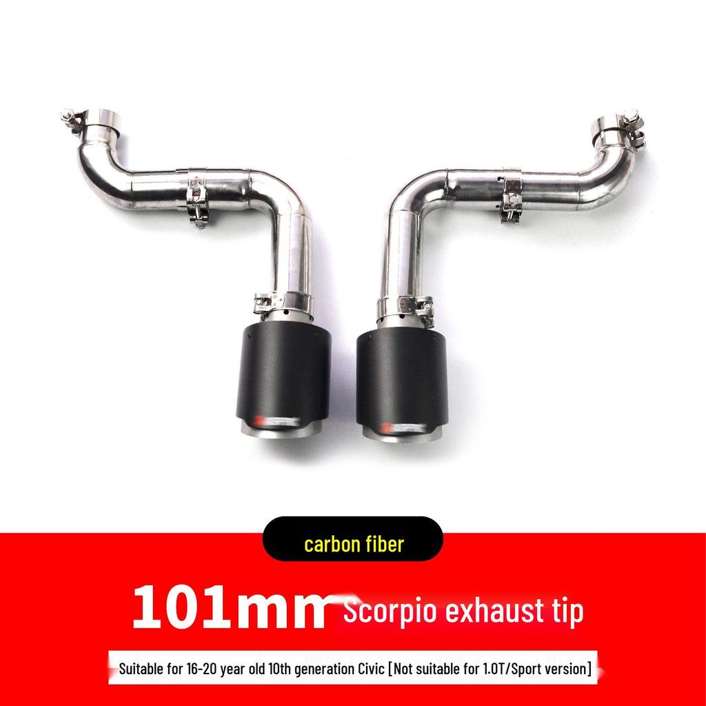 Модифицированный комплект заднего диффузора для Civic 10-го поколения с мигающим светом спойлера и насадкой на выхлопную трубу