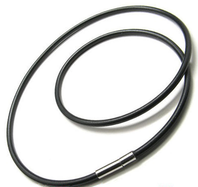 1 шт. Модное мужское ожерелье-подвеска из плетеного кожаного шнура из коровьей кожи с застежкой из нержавеющей стали