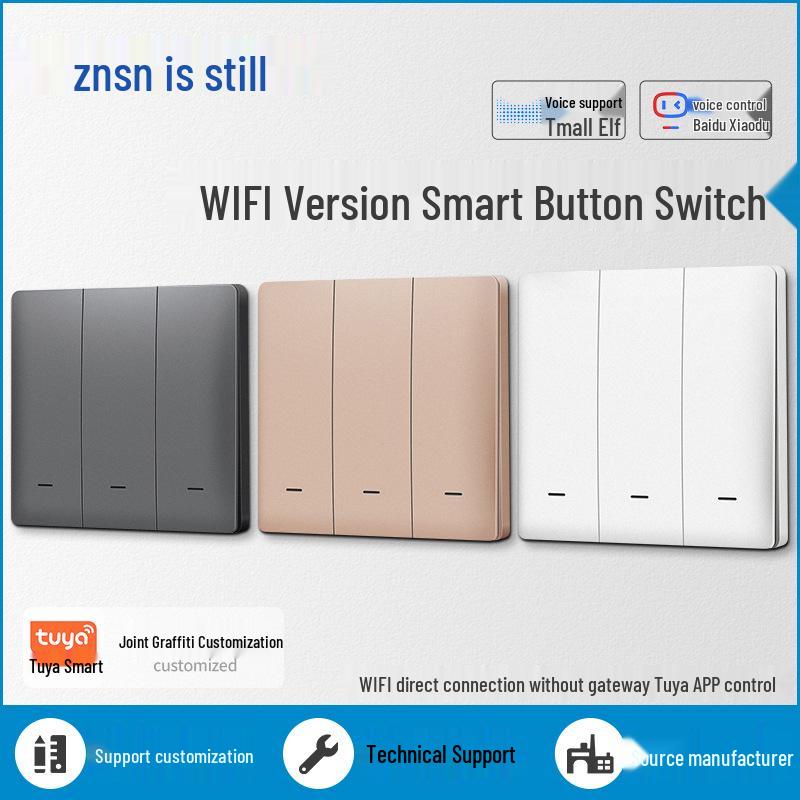 Zhengshang B1 WiFi Умный выключатель: Совместимость с голосовыми помощниками Alexa и Google, панель стандарта ЕС