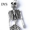 Mysterious Oceanic Gothic Pendant Skull Mermaid Skeleton Necklace, Dark Fantasy Jewelry Edgy Style Accessories for Women, Creative Spooky Accessory,