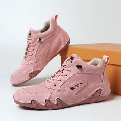 Высокие женские туфли больших размеров. Кожаные женские осенние и зимние ботильоны. Спортивная повседневная обувь. Универсальные кожаные ботинки.