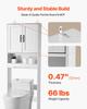 VEVOR Over The Toilet Storage Cabinet, 165.1 cm Height Bathroom Storage Organizer with Double Door and Adjustable Shelf