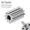 Replacement 10T Motor Gear for RS550 RS555 Motors - 8.6mm X 13.2mm Size with 3.2mm Hole - Wear-Resistant Kids Ride On Car Toy Parts