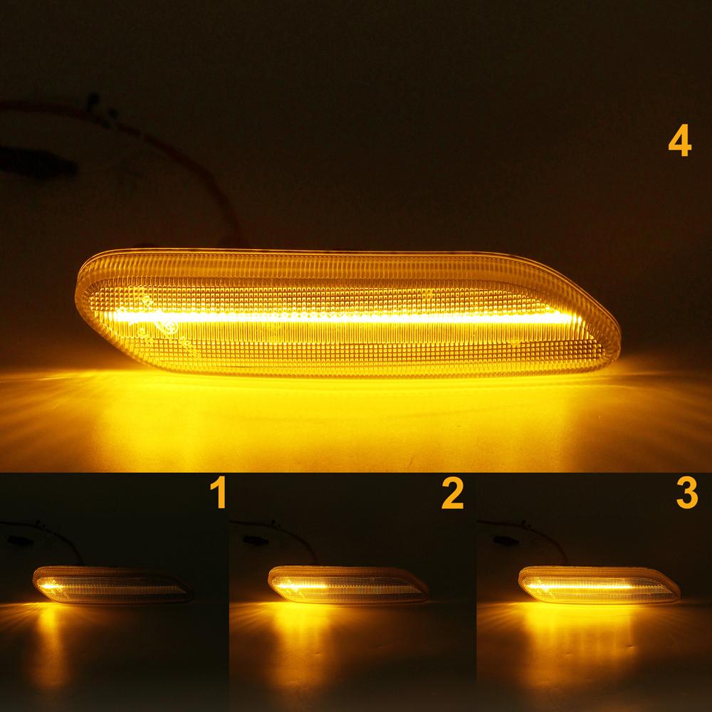 Светодиодный плавный указатель поворота, динамический светодиодный боковой габаритный фонарь, 12 В, боковой повторитель, панельная лампа для BMW, Mini Cooper R60 R61