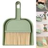 Small Broom with Dustpan Set with Handle Soft Bristles Handheld Countertop Mini Dust Pan with Broom Sweeper Set