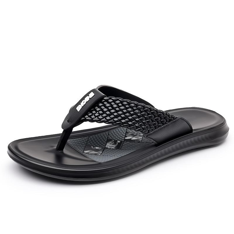 2025 Summer New Light Casual Men's Flip-flops Fashion Black Open-toed Designer Slippers Male Beach Shoes for Man