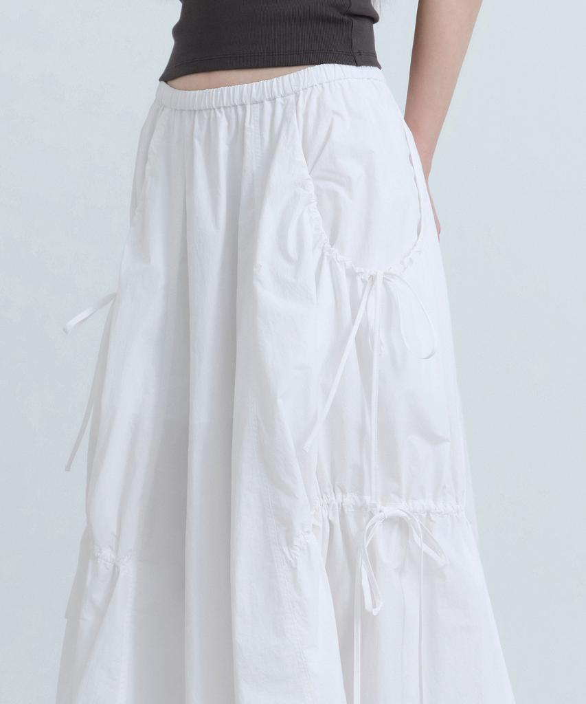 Musinsa Standard Woman Women'S Nylon Luchid Long Skirt [White]