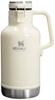 Classic 64 Oz Keeps Beer Cold or Coffee Hot Lid and Handle Insulated Stainless Steel Cream Gloss Easy-Pour Growler, Leak-Resistant