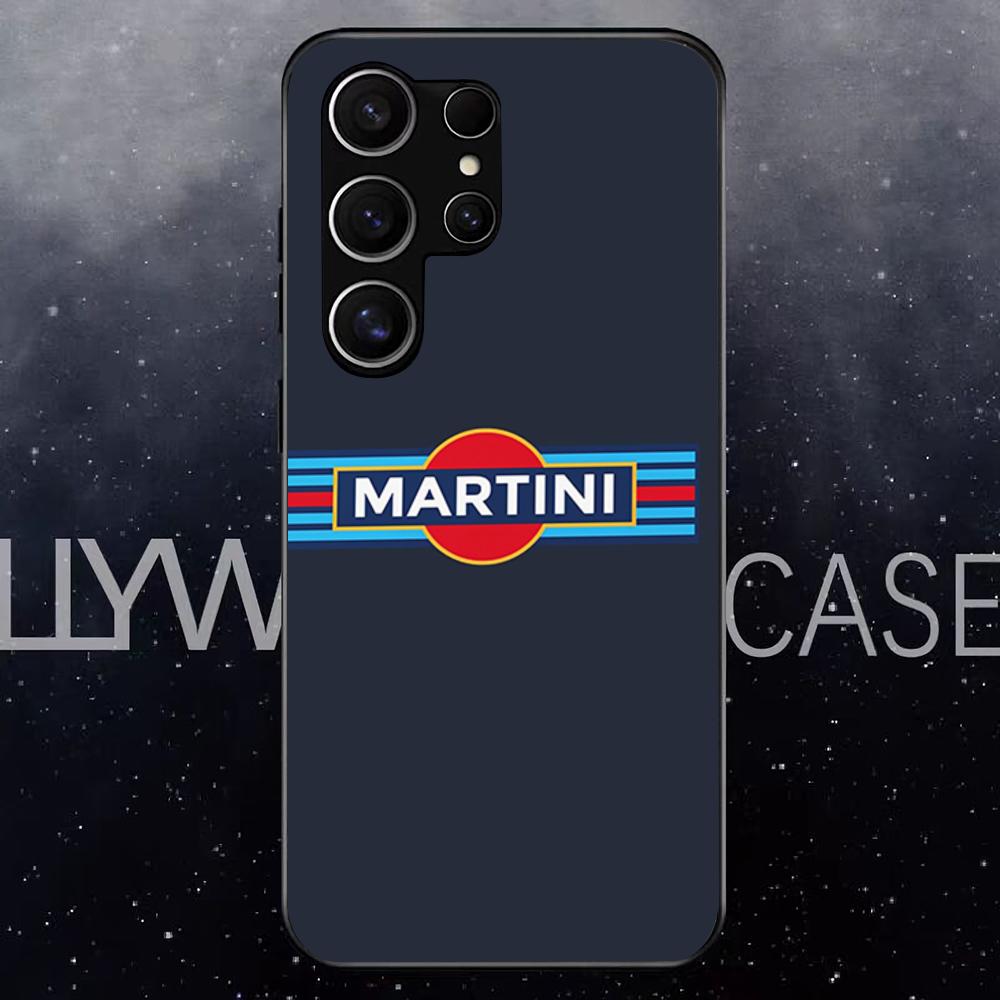 Чехол для телефона Racing M-Martini-ES для Samsung S25 Edge Ultra S23 S22 S21 S20 Ultra Plus S24 Fe A54 A53 A25 Стеклянная крышка