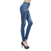 High Waist Slim Skinny Jeggings With Pockets Denim Print Fake Jeans Women Look Like Leggings Seamles Sexy Stretchy Full Length