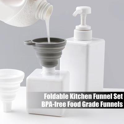 1 пара силиконовых воронок складной конструкции легко очищается масло жидкость