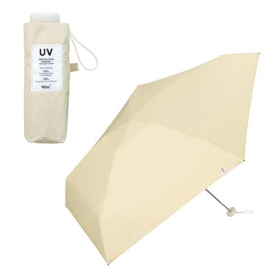 Детский бежевый УФ для солнечной и дождливой складной 50см для для поездок на работу или для Wpc. Ультрамаленький зонтик, зонтик, {100% затенение, 100%