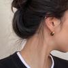 Женские серьги из полудрагоценного камня тигровый глаз, меланжевые, в винтажном стиле