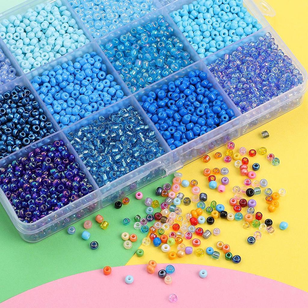6000 шт./компл. набор бисера 3 мм, набор стеклянных бусин для DIY, аксессуары для изготовления ювелирных изделий, очаровательные бусины
