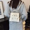 Pu Material Casual Backpack With Inner Phone Pocket For Daily Use