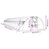 Greenhouse with Steel Frame White 64 m² 16 x 4 x 2 m