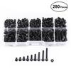 280Pcs/Box M3 Cap Head Hex Socket Bolt Screw Nut Machine Fastener Assortment Set For Machinery Furniture