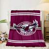 Manly Sea Eagles Crest Portable Blanket/Soft Blanket Bedding Blanket Suitable for Travel Camping Living Rooms Offices Sofas Fan Gifts