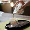 110ml Hand-painted Peach Blossom Gaiwan Japanese Tea Tureen Tea Bowl With Lid Kit Tea Making Cover Bowl Tea Ceremony Collection