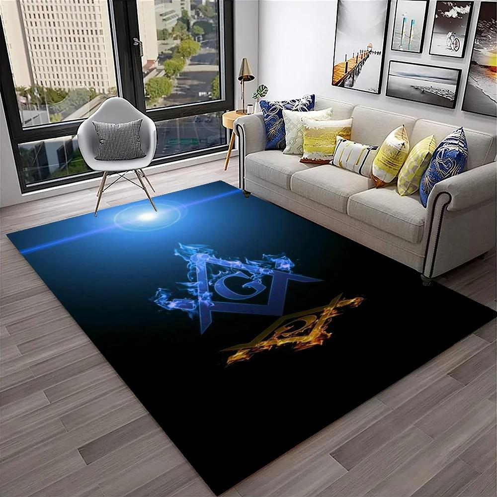 Masonic Freemasonry Illuminati Ring Carpet Rug for Home Living Room Bedroom Sofa Doormat Decor,Kid Area Rug Non-slip Floor Mat