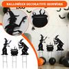 Engraved Metal Halloween Soup Witch Decoration Iron Plug-in Creative Plug-in